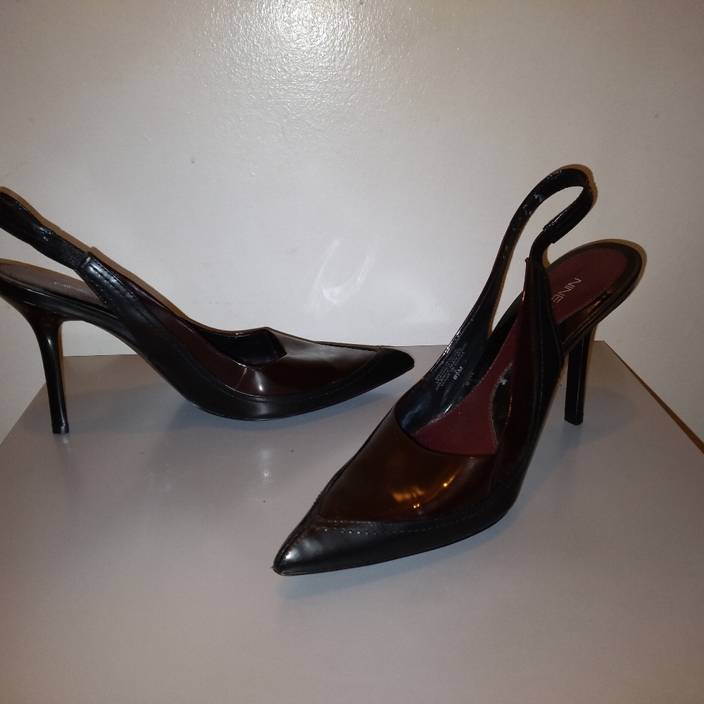 Nine West Patent Leather Slingbacks